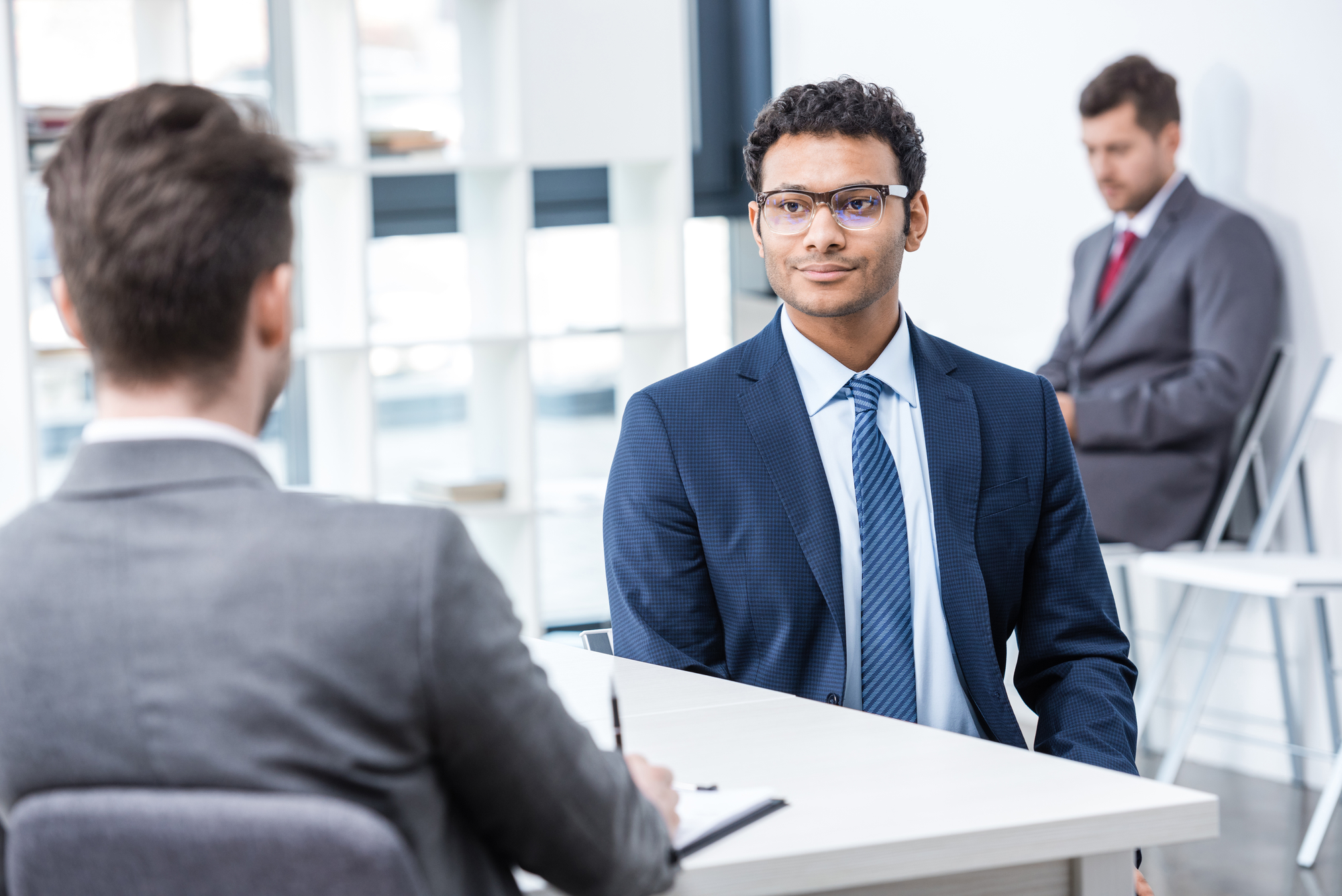 Man at interview